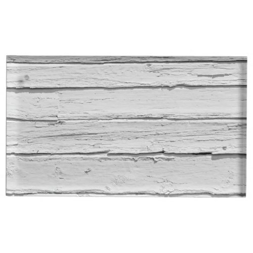 White Weathered Wood Place Card Holder