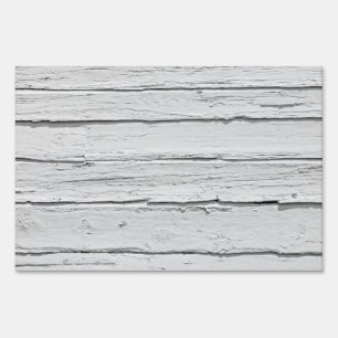 White Weathered Wood Sign