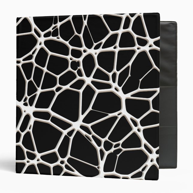 White Web Texture + your bachgr. & ideas 3 Ring Binder (Front/Inside)