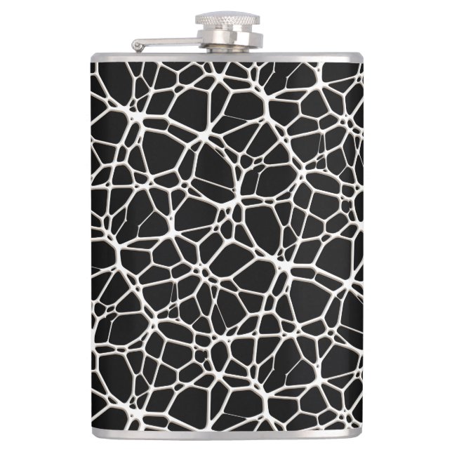 White Web Texture + your bachgr. & ideas Flask (Front)