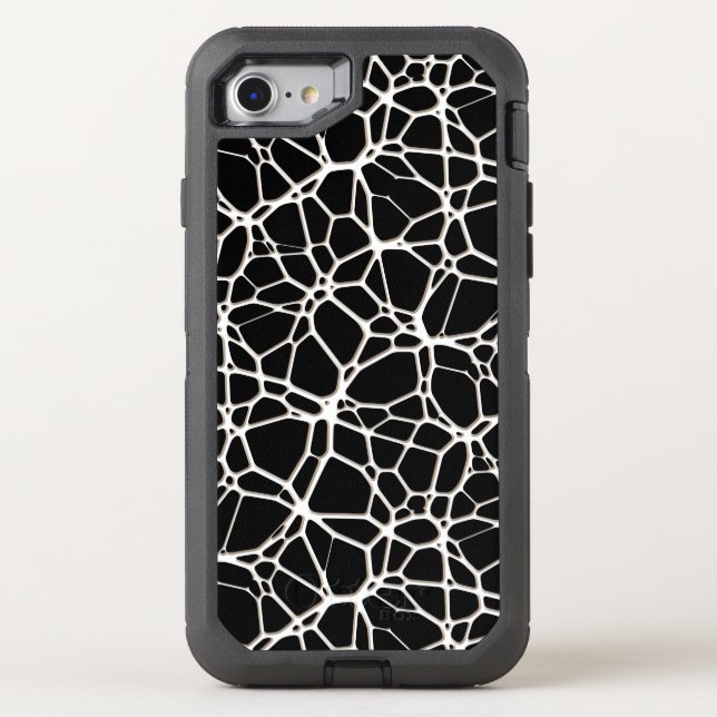 White Web Texture + your bachgr. & ideas Otterbox iPhone Case (Back)