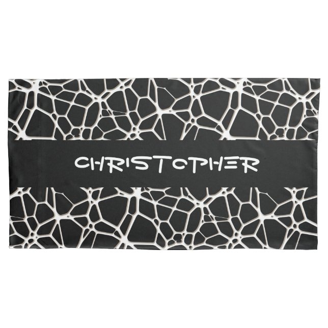 White Web Texture + your bachgr. & ideas Pillow Case (Front)