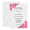 White Wedding and Pink Floral Invitation
