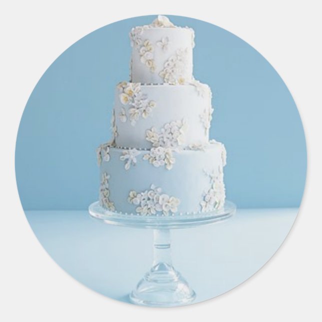 White Wedding Cake Sticker (Front)