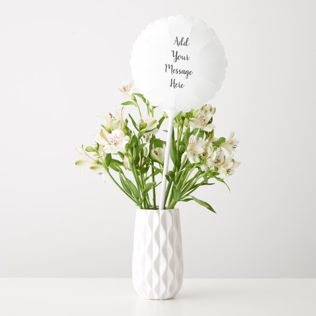 White Wedding Custom Elegant Balloon (Vase)
