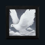 White Wedding Dove in Clouds Gift Box<br><div class="desc">White Wedding Dove in Clouds</div>
