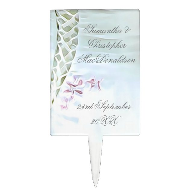 White wedding dress cake topper (Front)