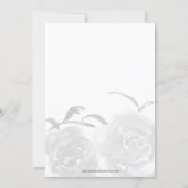 White Wedding Dress Elegant Bridal Shower Invitation (Back)