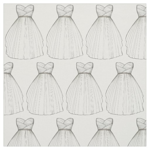 White Wedding Dress Gown Bride Bridal Shower Fabric