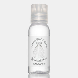 White Wedding Dress Gown Bride Bridal Shower Hand Sanitizer