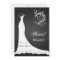 White wedding dress swirl on black  Bridal Shower