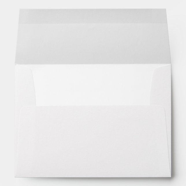 White Wedding Elegant Modern Return Address Envelope (Back (Bottom))
