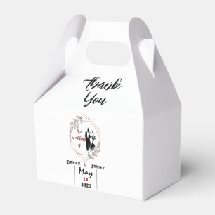 White Wedding Favor Boxes