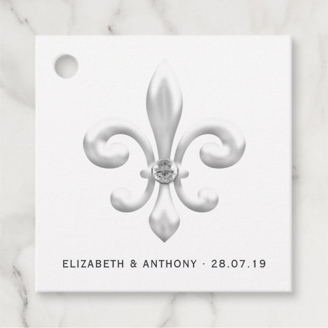 White Wedding Favor Tags (Front)