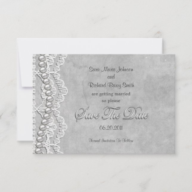White Wedding Invitation (Front)
