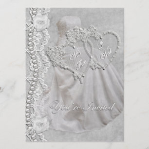 White Wedding Invitation