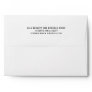White Wedding Invitation Return Address Envelope