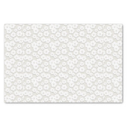 White Wedding Lace Daisy Tissue Paper