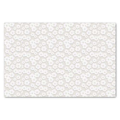 White Wedding Lace Daisy Tissue Paper