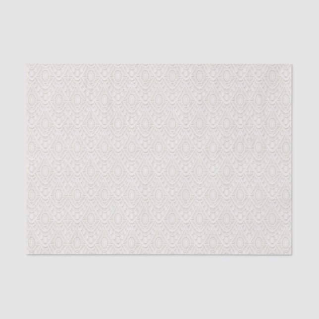 White Wedding Lace Tissue Paper (Front)