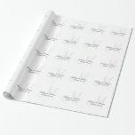 White Wedding Monogram Wrapping Paper<br><div class="desc">White wedding monogram wrapping paper. Add a name and customize with an initial.</div>