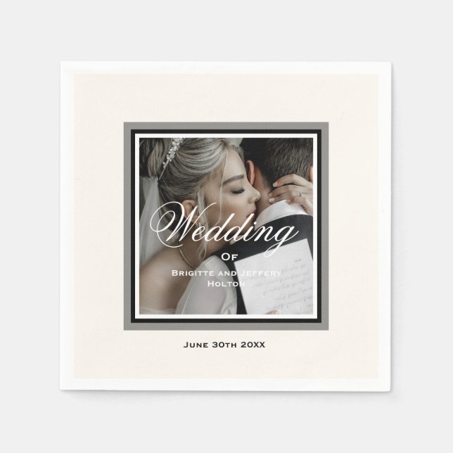 White wedding napkins (Front)