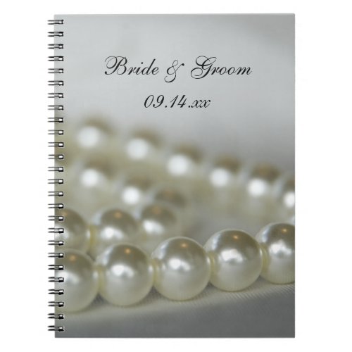 White Wedding Pearls Notebook