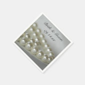 White Wedding Pearls Paper Napkins (Corner)