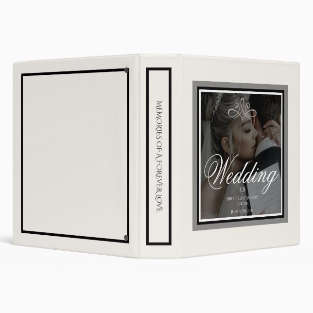 White wedding photo album 3 ring binder (Background)