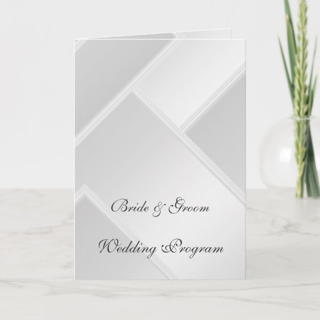 White Wedding Program (Front)
