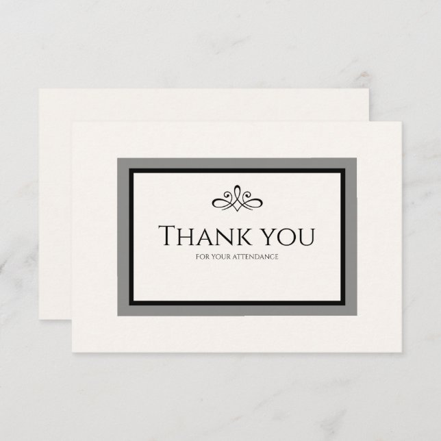 White wedding thank you card (Front/Back)