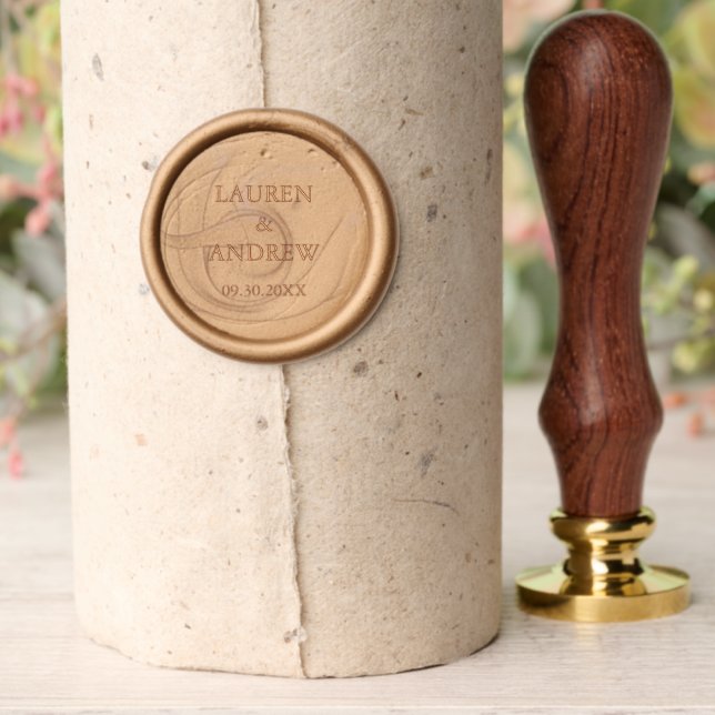 White Wedding Thank You Envelope Seal Wax Seal Stamp (Insitu (Parchment))