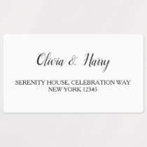 White Wedding Waterproof Return Address Labels White Wedding Waterproof Return Address Labels