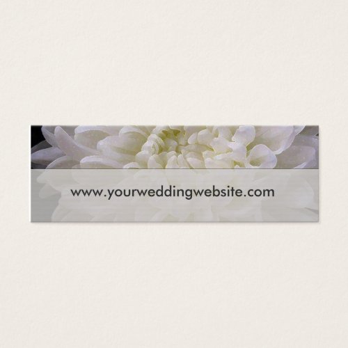 White wedding website cards business card templates