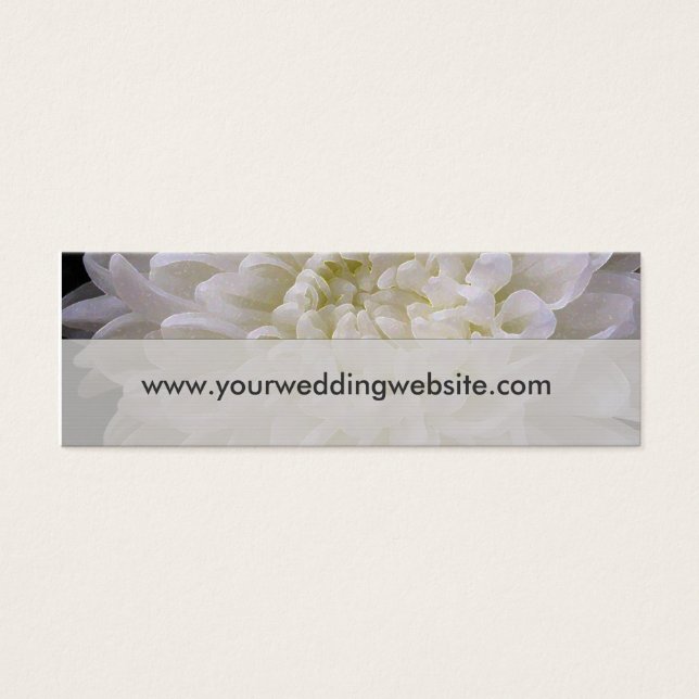 White wedding website cards (Front)