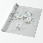 White Wedding Wrapping Paper<br><div class="desc">Vintage floral gift wrap.</div>
