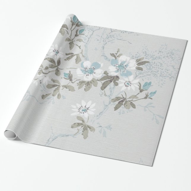 White Wedding Wrapping Paper (Unrolled)