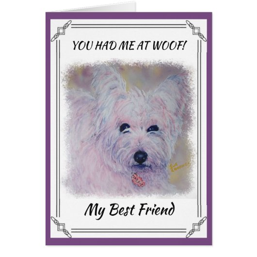 WHITE WEST HIGHLAND TERRIER CARDS (Front)