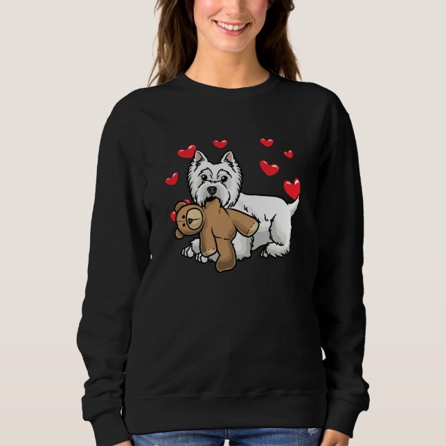 White West Highland Terrier Dog Sweatshirt (Front)