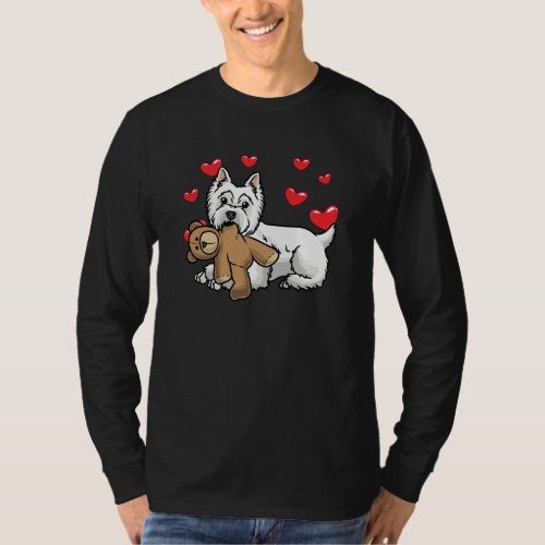 White West Highland Terrier Dog T_Shirt