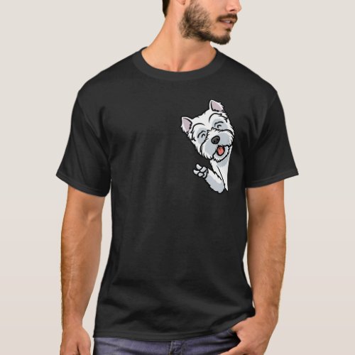 White West Highland Terrier Dog T_Shirt