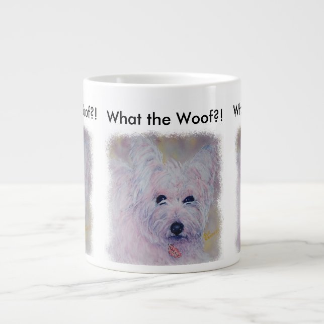 WHITE WEST HIGHLAND TERRIER GIANT COFFEE MUG (Front)