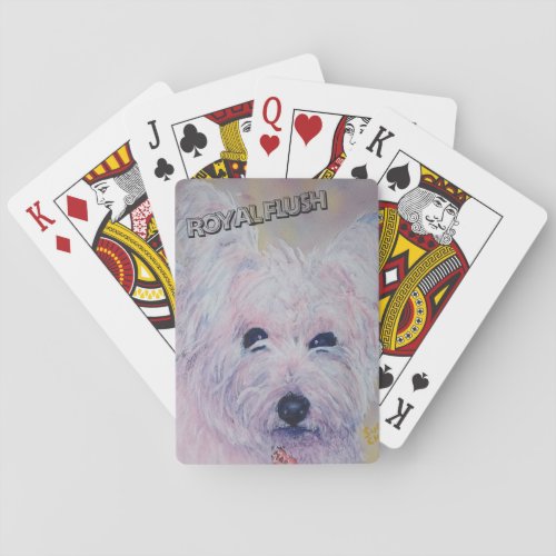 WHITE WEST HIGHLAND TERRIER PLAYING CARDS