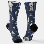 White Westie Christmas  Socks