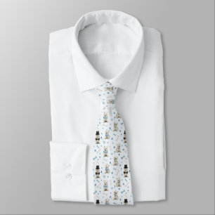 White Westie with Accessories Whimsical Neck Tie