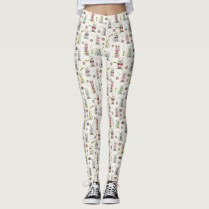 White Westies with Accessories Whimsical Leggings