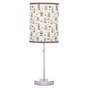 White Westies with Accessories Whimsical  Table Lamp