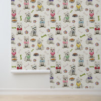 White Westies with Accessories Whimsical