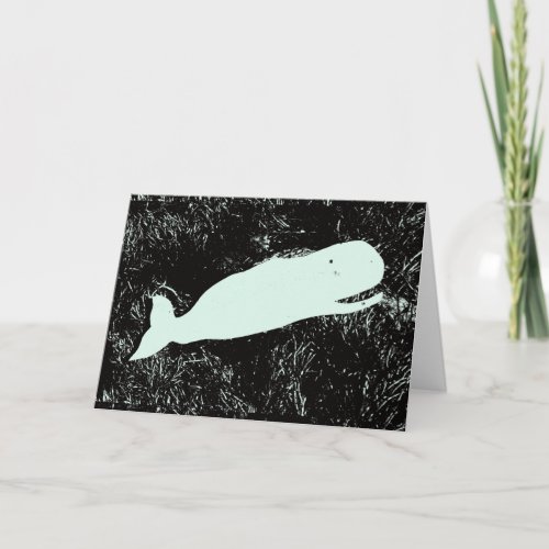 white whale greeting card