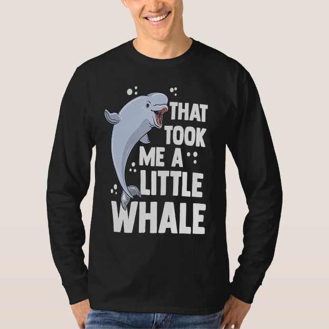 White Whale Marine Mammal & Whale Watching T-Shirt (Front)